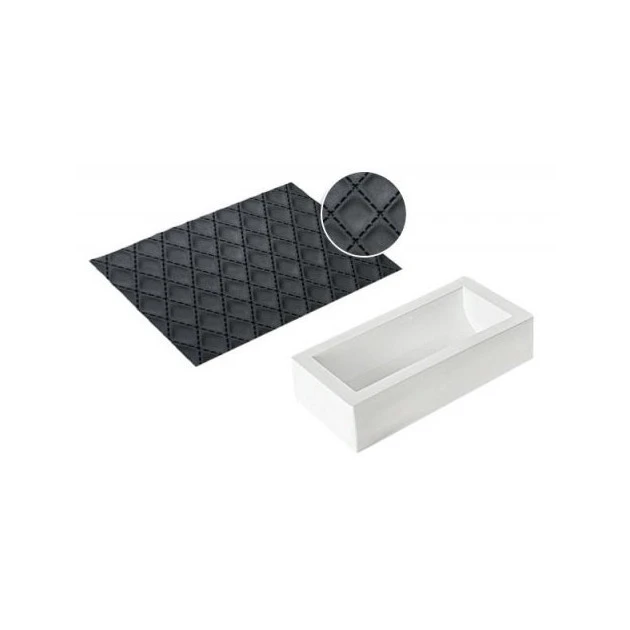 Kit Moule à Bûche Et Tapis Décor Matelassé SilikoMart Professional 1 Kit Moule à Bûche Et Tapis Décor Matelassé SilikoMart Professional