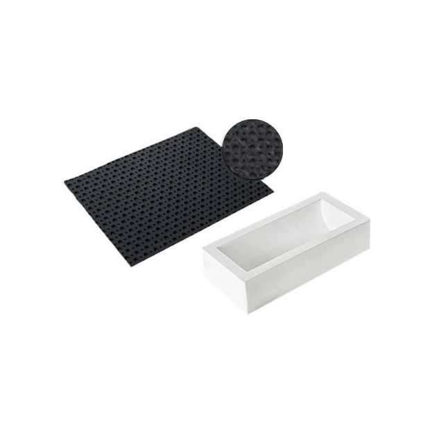 Kit Moule à Bûche Et Tapis Décor Pois SilikoMart Professional 1 Kit Moule à Bûche Et Tapis Décor Pois SilikoMart Professional