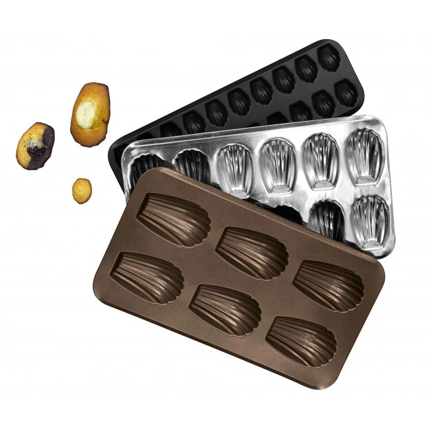 Moule 6 Madeleines XXL Anti-AdhĂ©sif Obsidian Gobel â Image 2