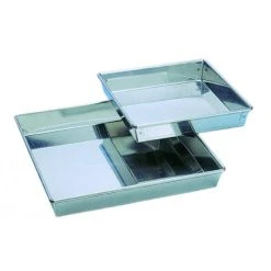 MALLARD FERRIERE Moule à Manqué Carré 14 X 14 Cm Fer Blanc