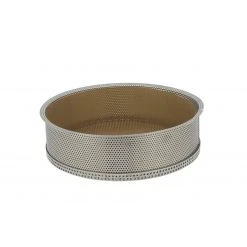 Moule à Manqué Rond Inox Perforé Amovible Ø 24 Cm X H 6,5 Cm De Buyer
