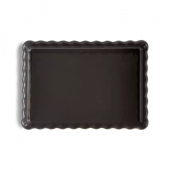 Alternative view of Moule à Tarte Rectangulaire En Céramique 33,5 X 24 Cm Fusain Emile Henry
