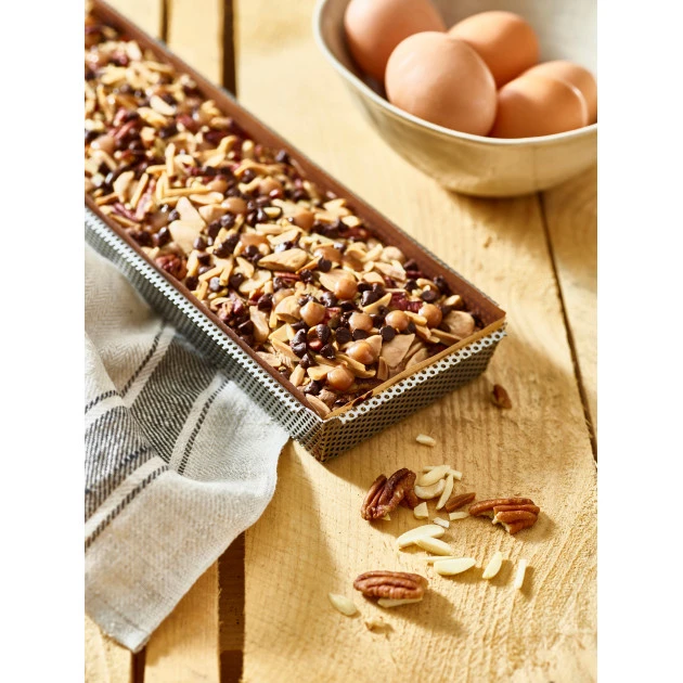 Moule à Tarte Rectangulaire Inox Perforé Amovible 35 X 10 Cm X H 3,5 Cm De Buyer – Image 2