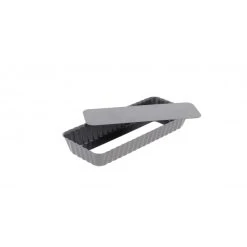 Moule Anti Adhésif Tarte Rectangle Fond Amovible 20 X 8 Cm X H 2,7 Cm De Buyer