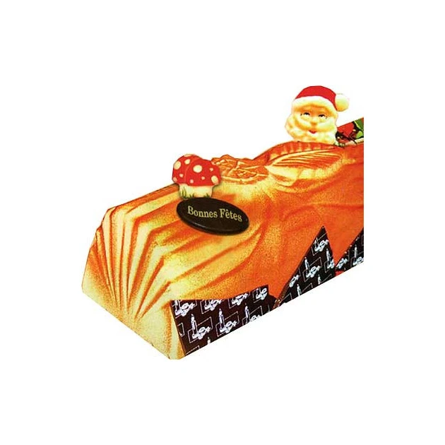 MALLARD FERRIERE Moule Bûches Décors Feuilles (x12)