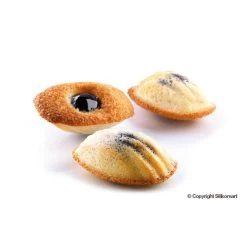 Moule Silicone 100 Mini Madeleines 4,5 X 2,6 X 1,2 Cm 12ml SilikoMart Professional -Emile Henry Shop moule silicone 100 mini madeleines 45 x 26 x 12 cm 12ml silikomart professional 1