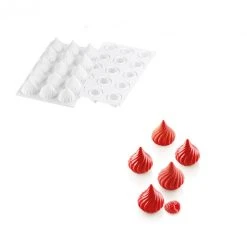 Moule Silicone 15 Sphères Torsadées Russian Tale Ø41,5 X H45,5 Mm 30ml SilikoMart Professional