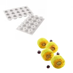 Moule Silicone 15 Sushis Rolls 4 X 2,5 Cm 29ml SilikoMart Professional