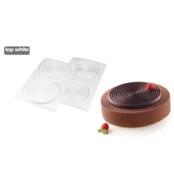 Moule Silicone 2 Tourbillons 100ml Grand Modèle Silikomart Professional