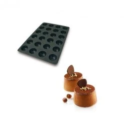 Moule Silicone 24 Muffins Ø6,9 X H3,9 Cm 122ml SilikoMart Professional