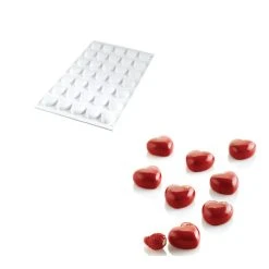 Moule Silicone 35 Coeur Bombé 5ml SilikoMart Professional