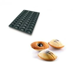 Moule Silicone 44 Madeleines 7,7 X 4,4 X 1,8 Cm 32ml SilikoMart Professional