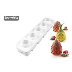 Moule Silicone 5 Pommes De Pin Et Ananas 100ml Silikomart Professional