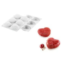 Moule Silicone 6 Coeurs Lovely 8,2 X 7,7 Cm X H 3,1 Cm Silikomart Professional