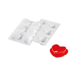 Moule Silicone 6 Coeurs Origami 82,6 X 74 X H35 Mm 110ml SilikoMart Professional -Emile Henry Shop moule silicone 6 coeurs origami 826 x 74 x h35 mm 110ml silikomart professional 2