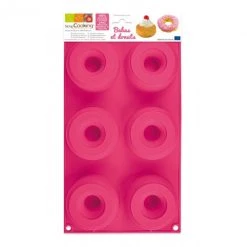 Moule Silicone 6 Donuts Ou Babas Ø7,5 X2,8 Cm Scrapcooking