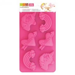 Moule Silicone 6 Gâteaux Licorne Ø17,5 X30 Cm Scrapcooking