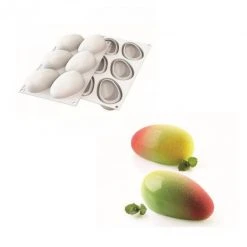 Moule Silicone 6 Mangues 9,3 X 5,7 Cm 130ml SilikoMart Professional
