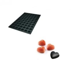Moule Silicone 70 Mini Coeurs 3,6 X 3,9 X H1,6 Cm 11ml SilikoMart Professional