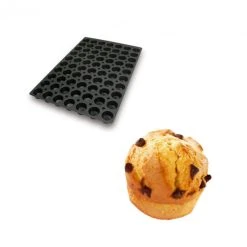 Moule Silicone 70 Mini Muffins Ø4,5 X 3 Cm 40ml SilikoMart Professional