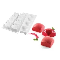 Moule Silicone 8 Carré Sphère 110ml SilikoMart Professional