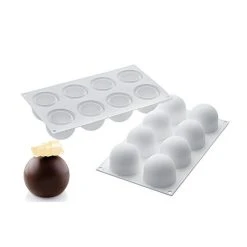 Moule Silicone 8 Truffes Ø 6,2 Cm Silikomart Professional