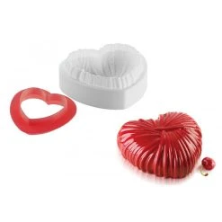 Moule Silicone Coeur Lovely 18,2 X 17,3 Cm X H 6,8 Cm Silikomart Professional