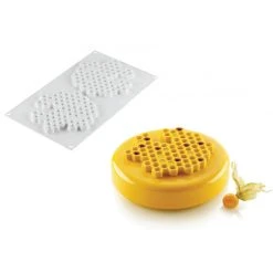 Moule Silicone Décor Miel Ø 14 Cm X H 1 Cm (x2) Silikomart Professional