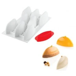 Moule Silicone Voiles Vela 11,5 X 3,5 Cm X H 5,7 Cm (x8) Silikomart Professional