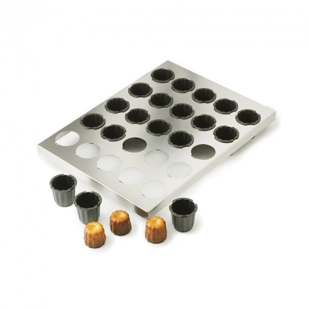 MATFER Plaque De 16 Cannelés 5,5 Cm Exoglass 40 X 30 Cm