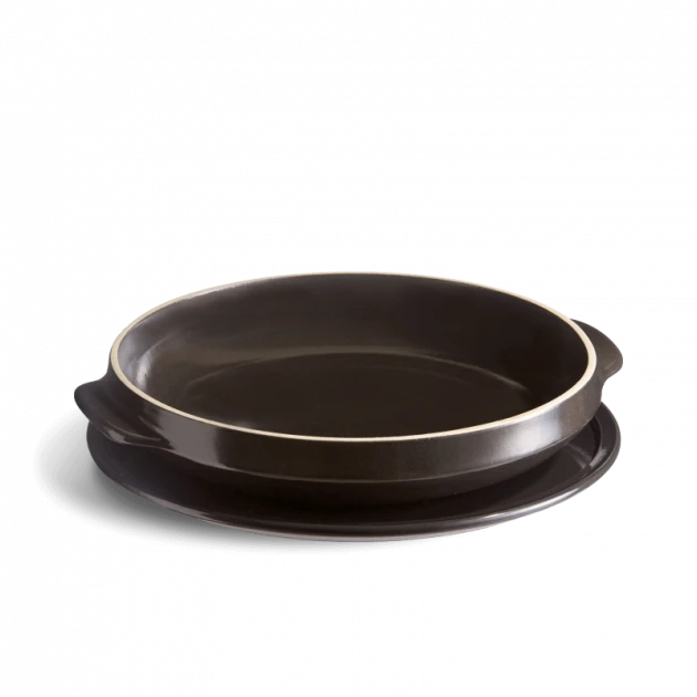 Set Moule à Tarte Tatin En Céramique Ø 33 Cm Fusain Emile Henry 2 Set Moule à Tarte Tatin En Céramique Ø 33 Cm Fusain Emile Henry – Image 2